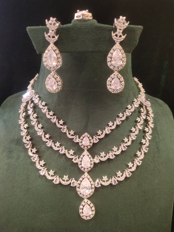 Layer AD stone Necklace....Rani Har