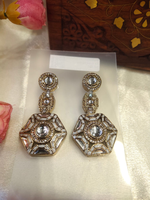 Kundan hangging Earring