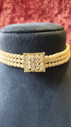 Choker Necklace With Moti Pearl And Stone