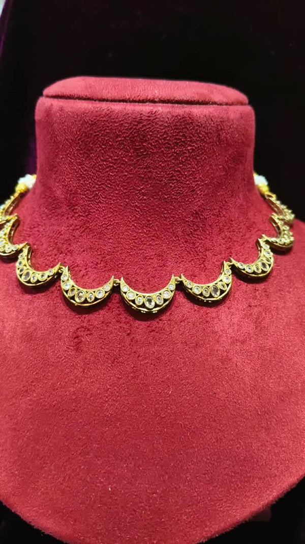 Short AD Stone Necklace