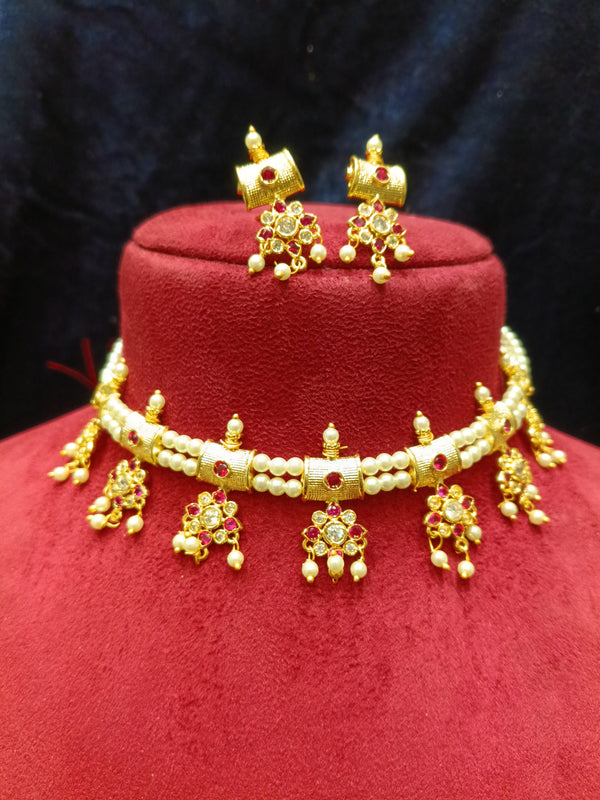Traditional Moti Pearl Necklace