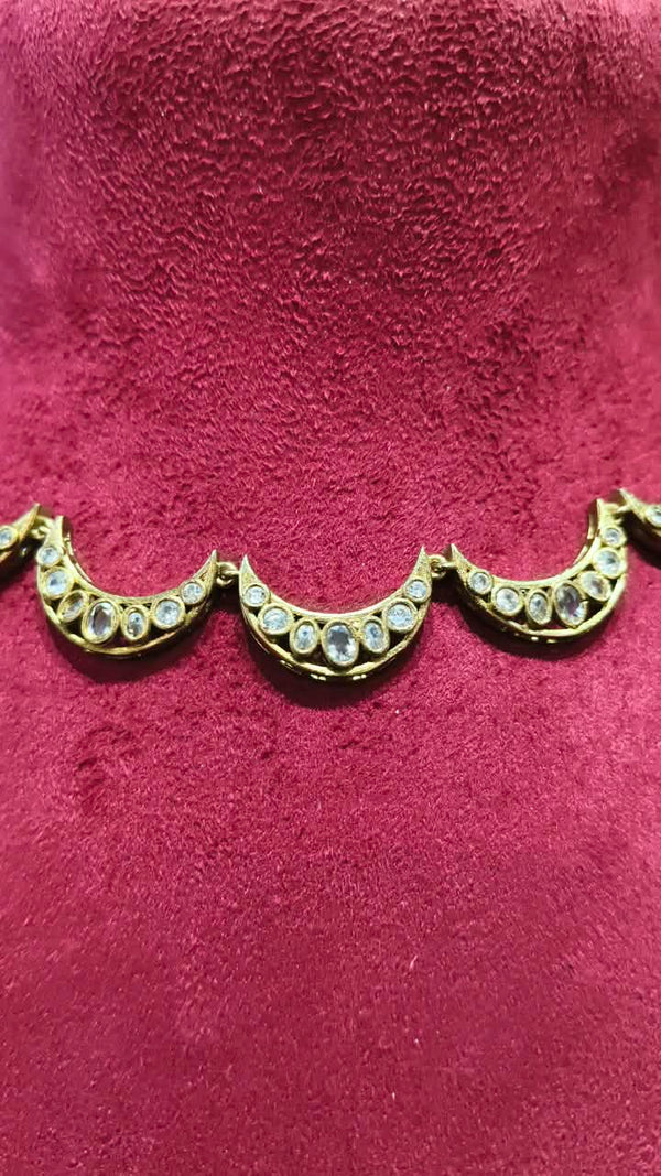 Short AD Stone Necklace