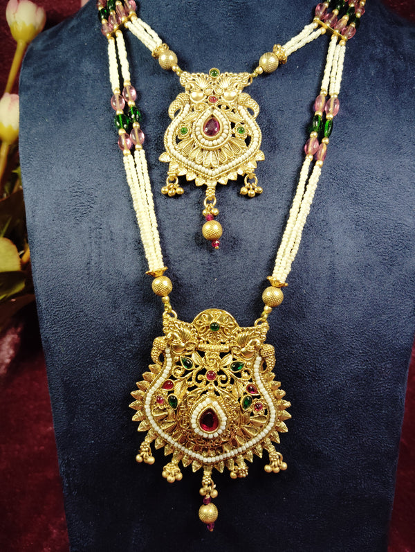 Rajvadi Moti long Necklace