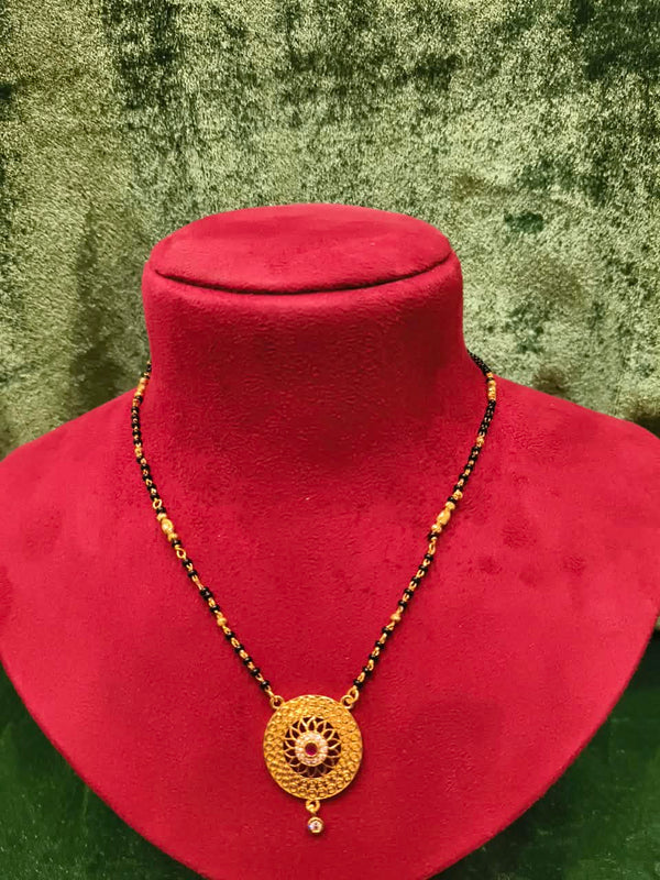 Short length mangalsutra, Imitation artificial short mangalsutra, Black beads mangalsutra,