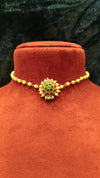 Delicate Necklace Choker With Multi Colour Stone
