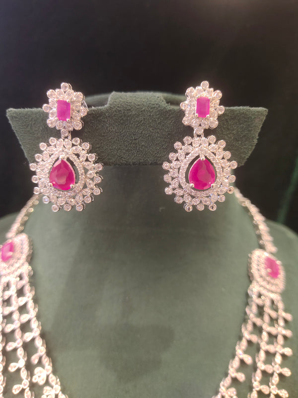Long AD Stone Layer Necklace