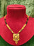 Short Gold Plated Black Beads Mangalsutra With Pendant
