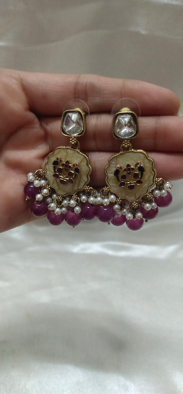 Kundan Minakari Earring