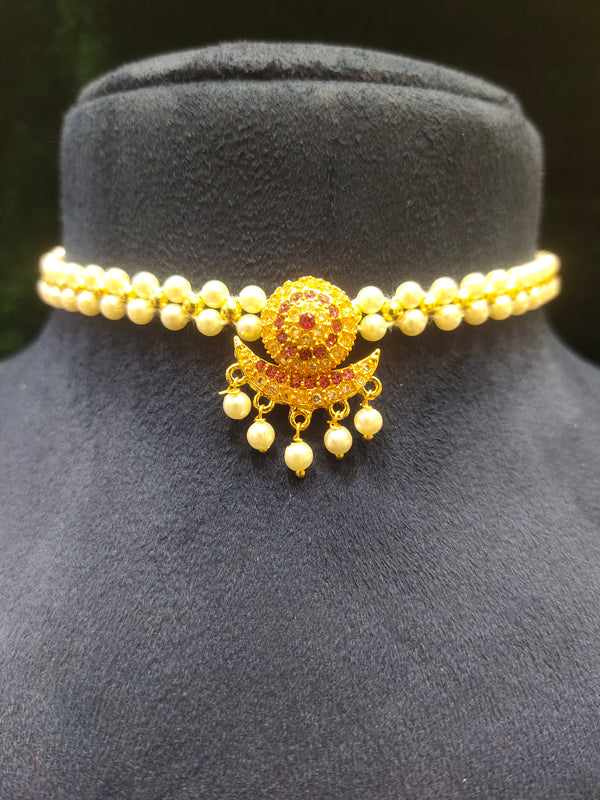 Moti Pearl Traditional choker Necklace