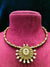 Pearl Moti Kanthi Short Necklace With white Stone