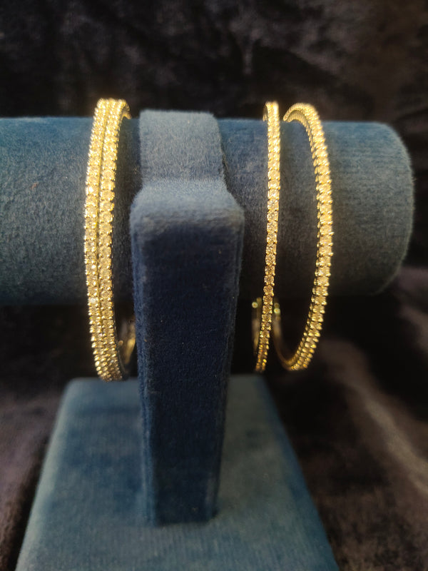 Silver Polish 2.6 Stone Bangles