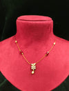 Delicate Necklace Invisible necklace with stone with moti Pearl and maroon Beads