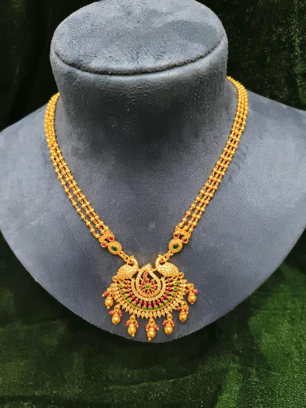 Chain pendant with stone necklace