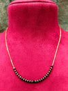 Short Length New Design Stone Mangalsutra Artificial Imitation Mangalsutra With Black Breads Delicate Design
