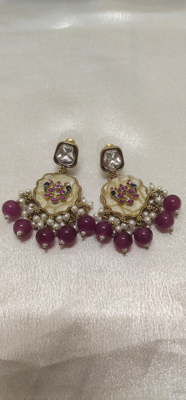 Kundan Minakari Earring