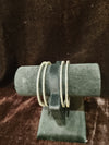 Stone 4 pic Bangles Size 2.2 Silver polish