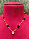 Short length mangalsutra, Imitation artificial short mangalsutra, Black beads mangalsutra, Stone Mangalsutra