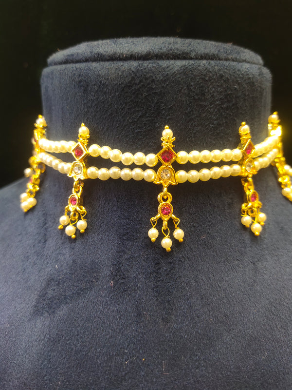 Moti Pearl traditional choker Necklace