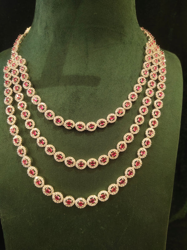 Layer AD Stone Necklace long