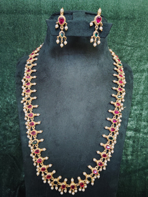 Moti Pearl Traditional Necklace long