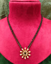 Short Length New Design Mangalsutra, Artificial imitation Short Mangalsutra with Pendant, Black breads and Moti pearl with stone.