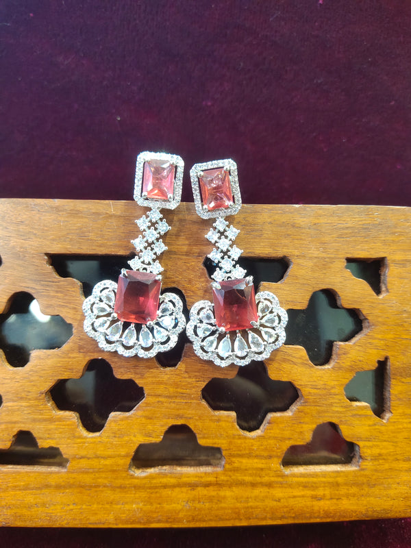 Ruby stone Earring