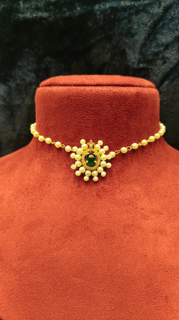 Delicate Moti Pearl Necklace Choker