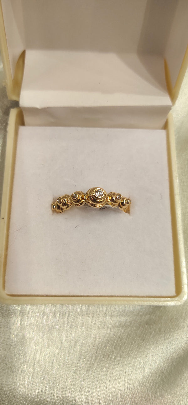 Adjustable finger Ring gold polish