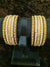 Gold plated pearl Moti and stone bangles size 2.2
