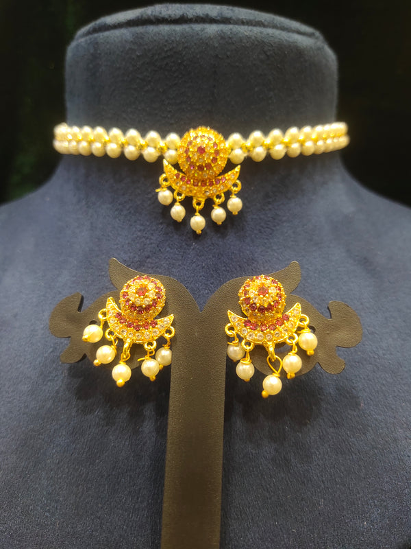 Moti Pearl Traditional choker Necklace