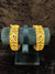 Gold plated Openable Green and red kundan stone 2.2 size 2 pic bangles