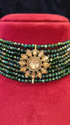 Choker necklace with colour beads