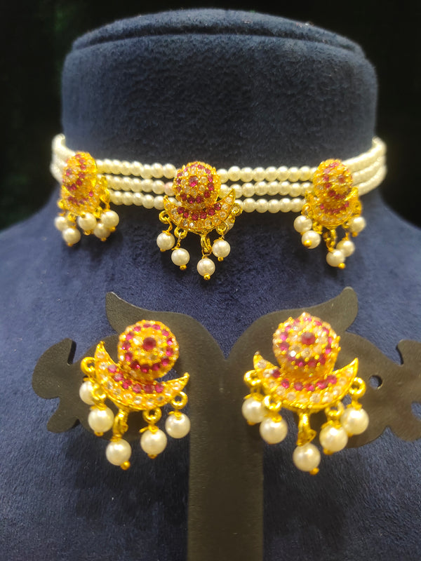 Moti Pearl traditional choker Necklace