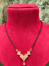 Short length mangalsutra, Imitation artificial short mangalsutra, Black beads Mangalsutra
