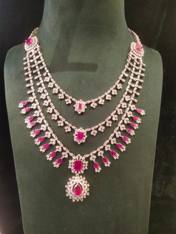 Long AD Stone Layer Necklace