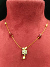 Delicate Necklace Invisible necklace with stone with moti Pearl and maroon Beads